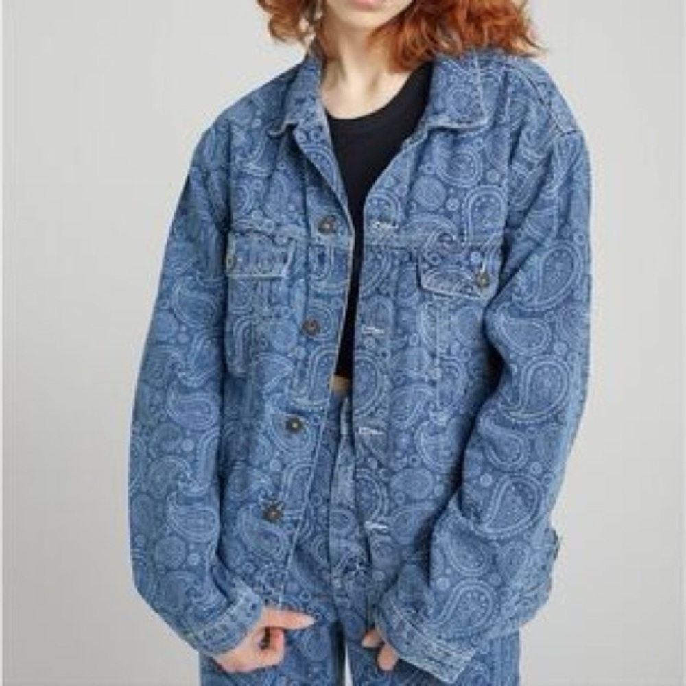 NWT The Ragged Priest Ragged Jeans Paisley Denim Jacket